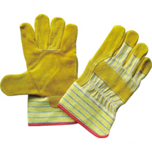 Gelbes Rindspaltleder gepatcht Palm Work Glove-3051